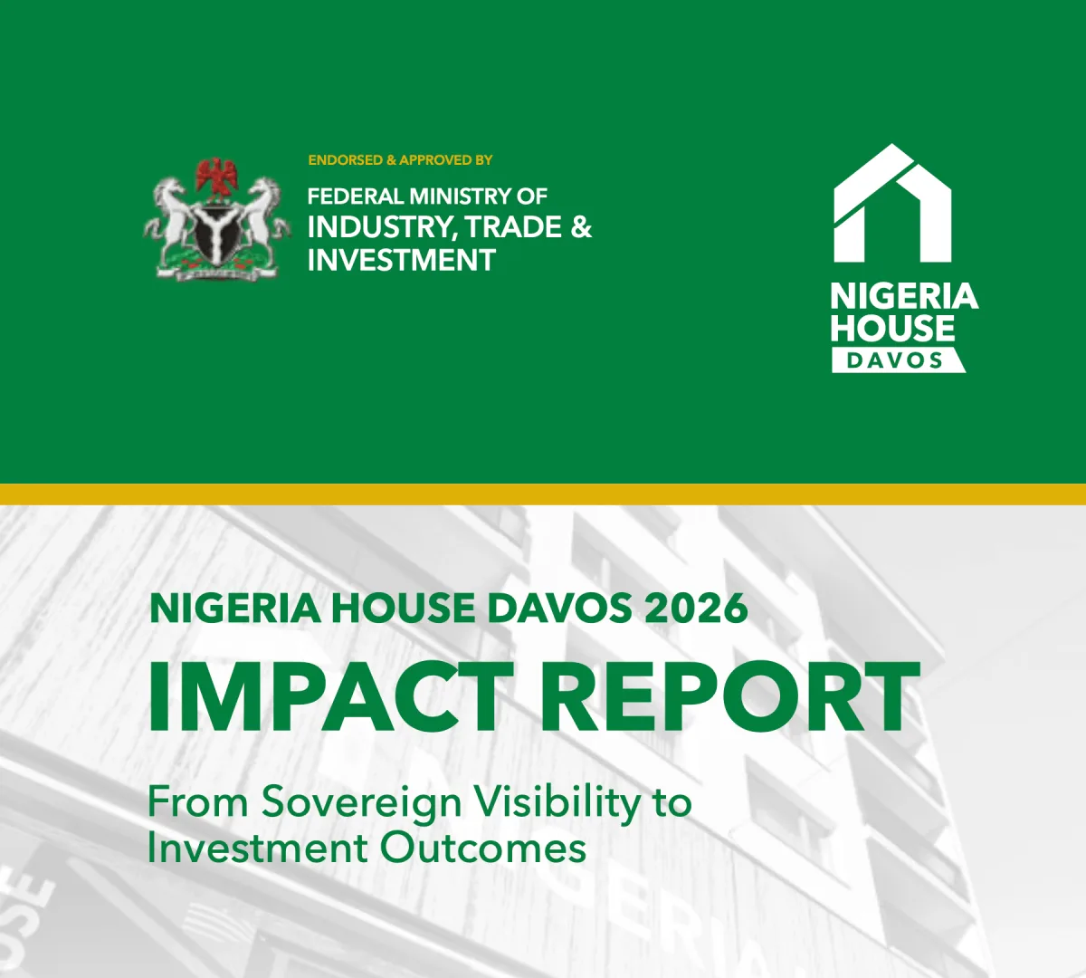 Cover of the Nigeria House Davos Impact Report 2026